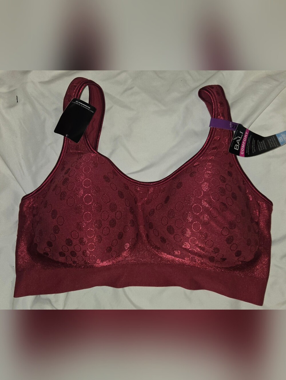 Bali Wireless Comfort Bra 2XL NWT